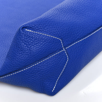Hermes Taurillon Clemence Double Sens 36 Reversible Tote Graphite Bleu Electrique 11 of 16