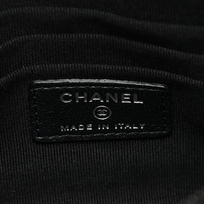 Chanel Lambskin Quilted Cosmetic Case So Black 6 of 8