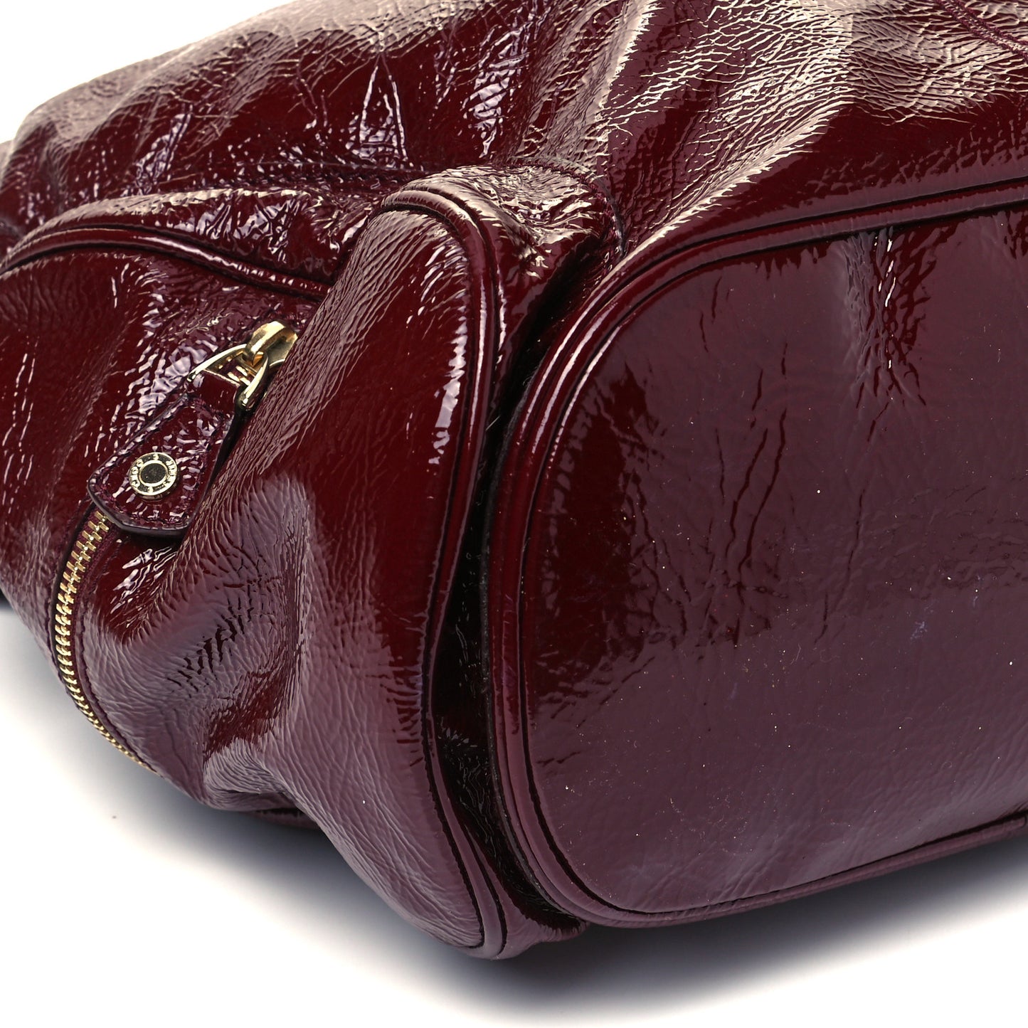 Crushed Patent Ramona Bucket Burgundy