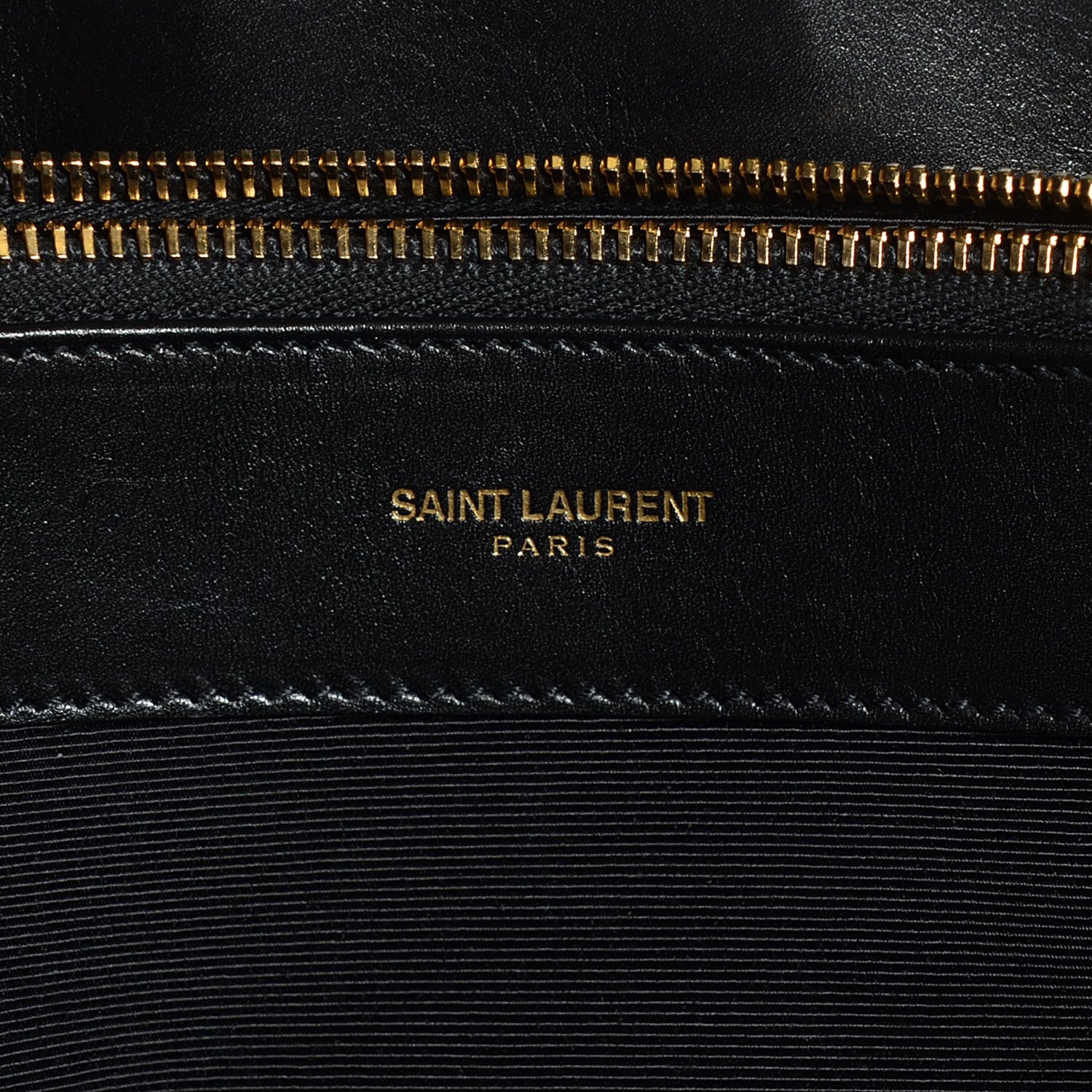 Saint Laurent Lambskin Matelasse Chevron Monogram Shopping Bag Black 6 of 8