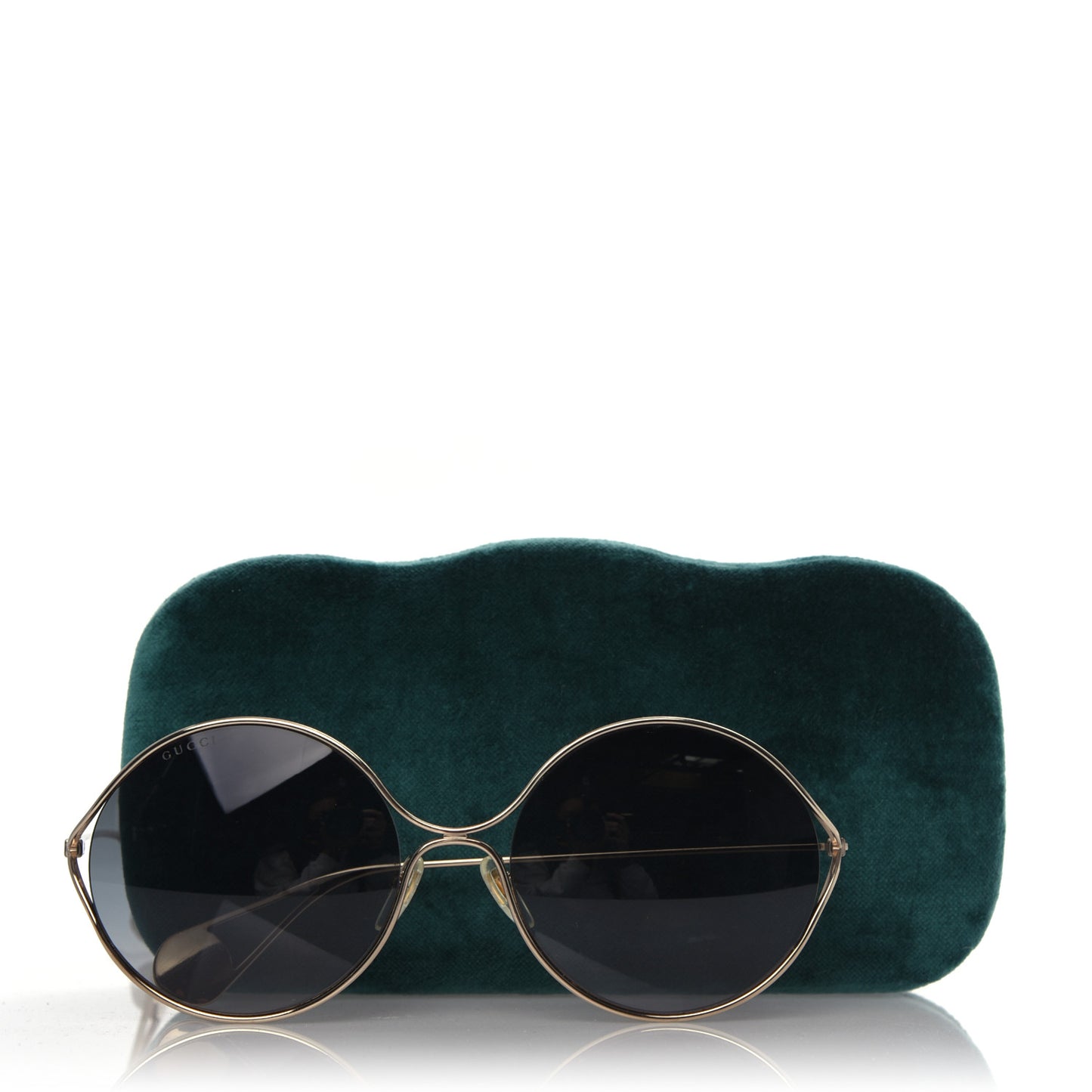 Metal Round Pearl Tip Sunglasses GG0253S Gold