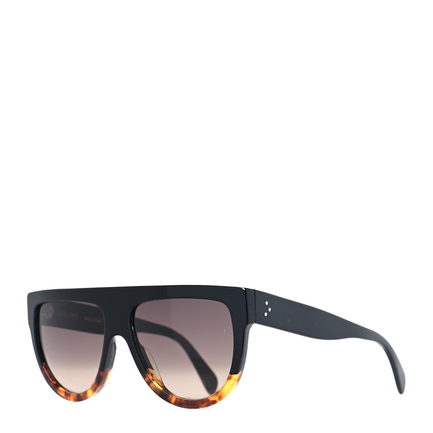 Celine Shadow Sunglasses CL 4001IN Black Havana 1 of 8