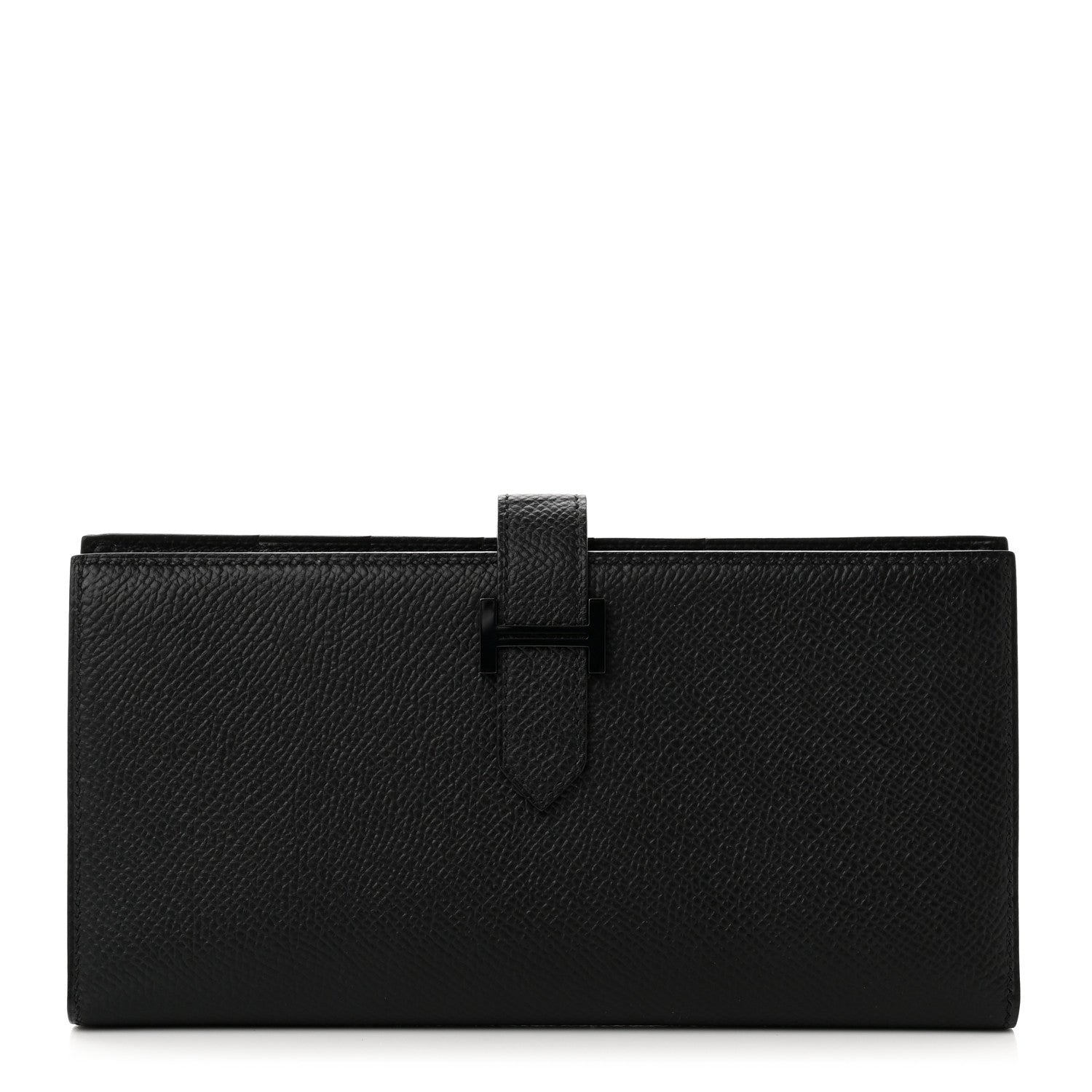 Hermes Epsom Monochrome Bearn Gusset Wallet Black 1 of 8