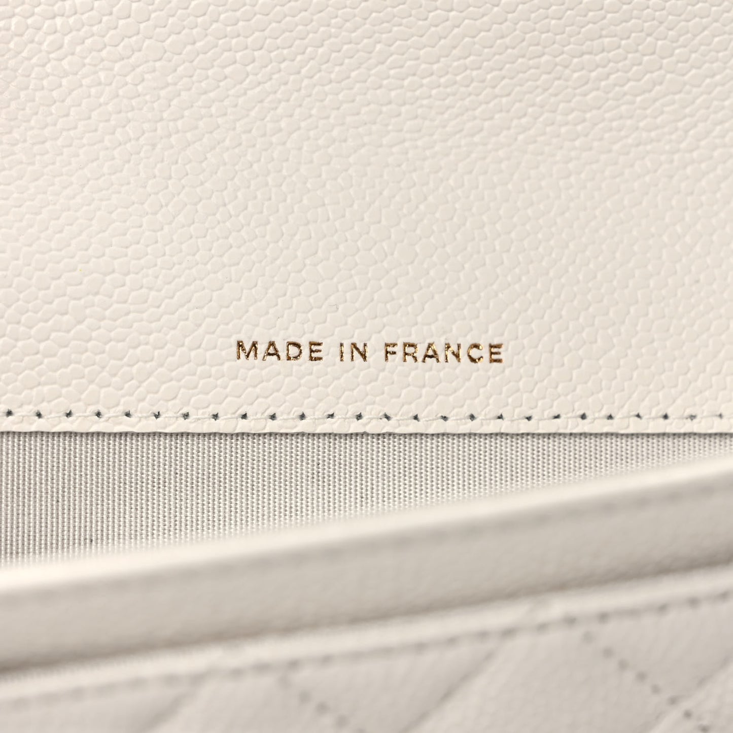 Caviar Quilted Boy Flap Card Holder White