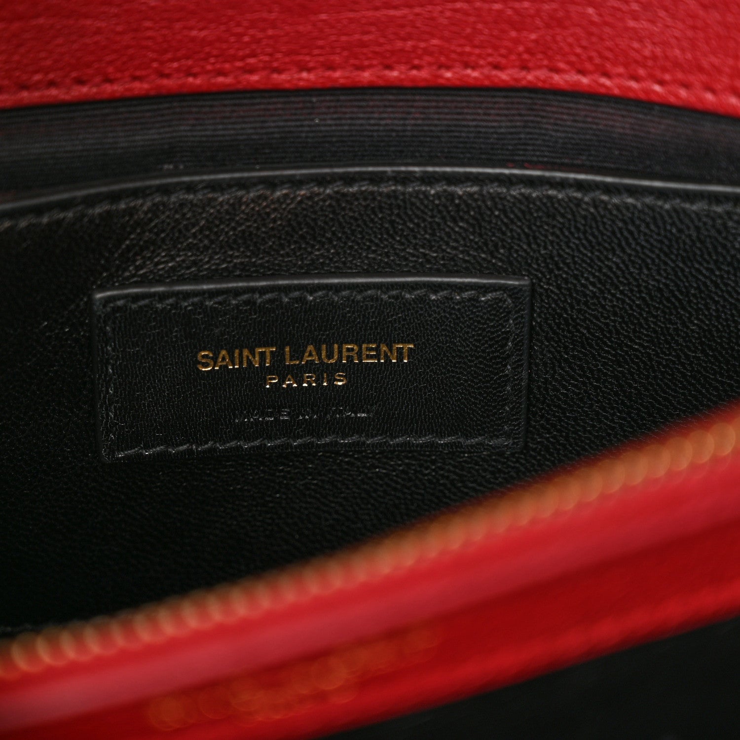 Saint Laurent Sheepskin Matelasse Chevron Monogram Medium College Bag Rouge 6 of 11