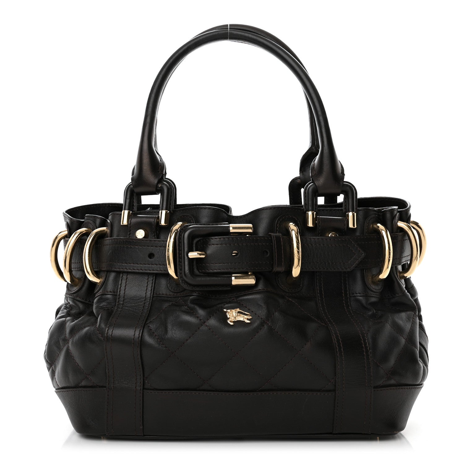 Burberry Calfskin Quilted Baby Beaton Dark Brown 1 of 10