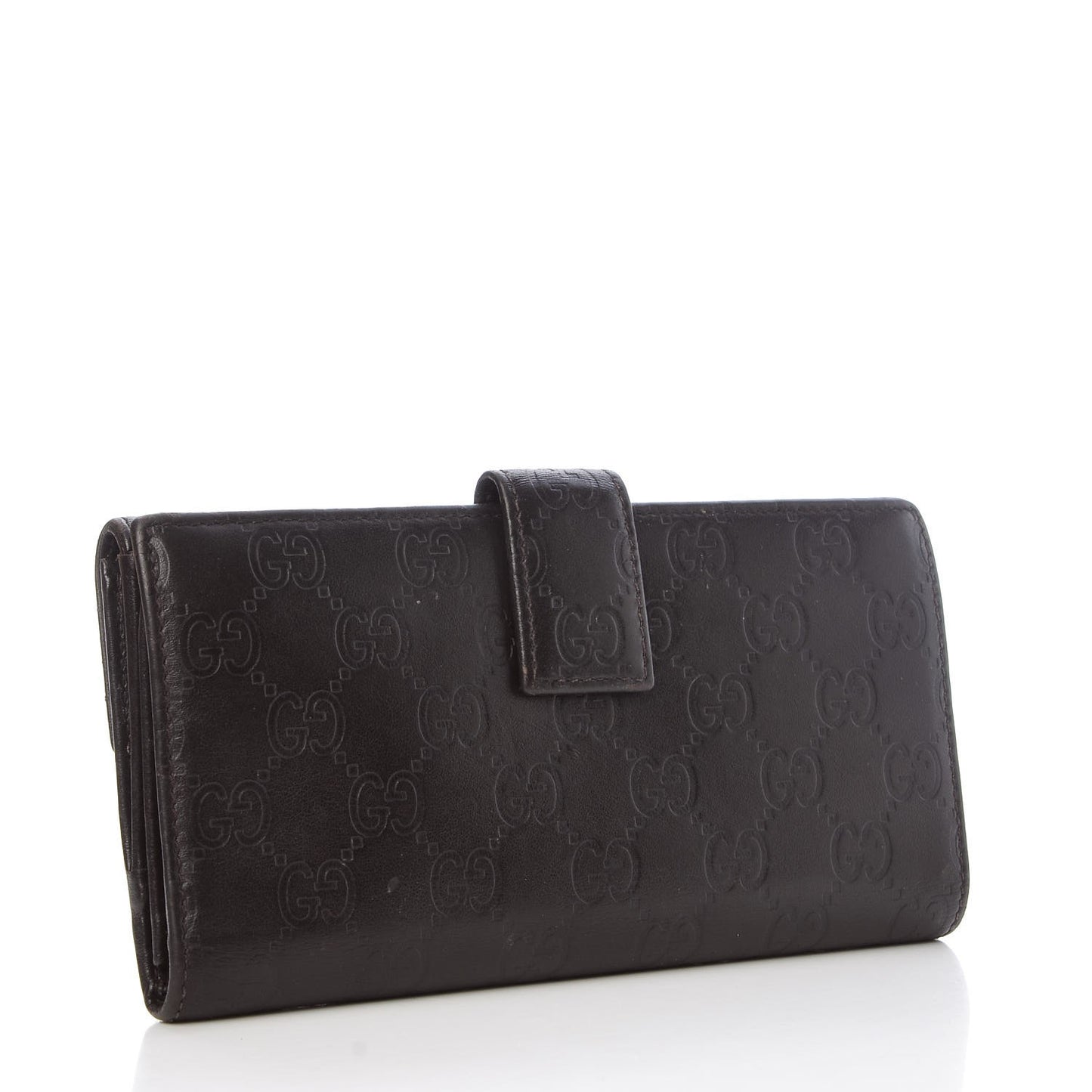 Guccissima Eclipse Continental Flap Wallet Dark Brown