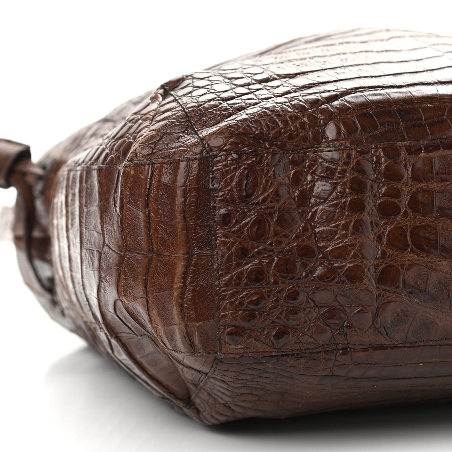 Crocodile Shoulder Bag Brown