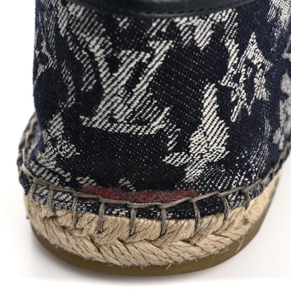 Louis Vuitton Monogram Denim Espadrille Flats 8.5 Blue 12 of 15