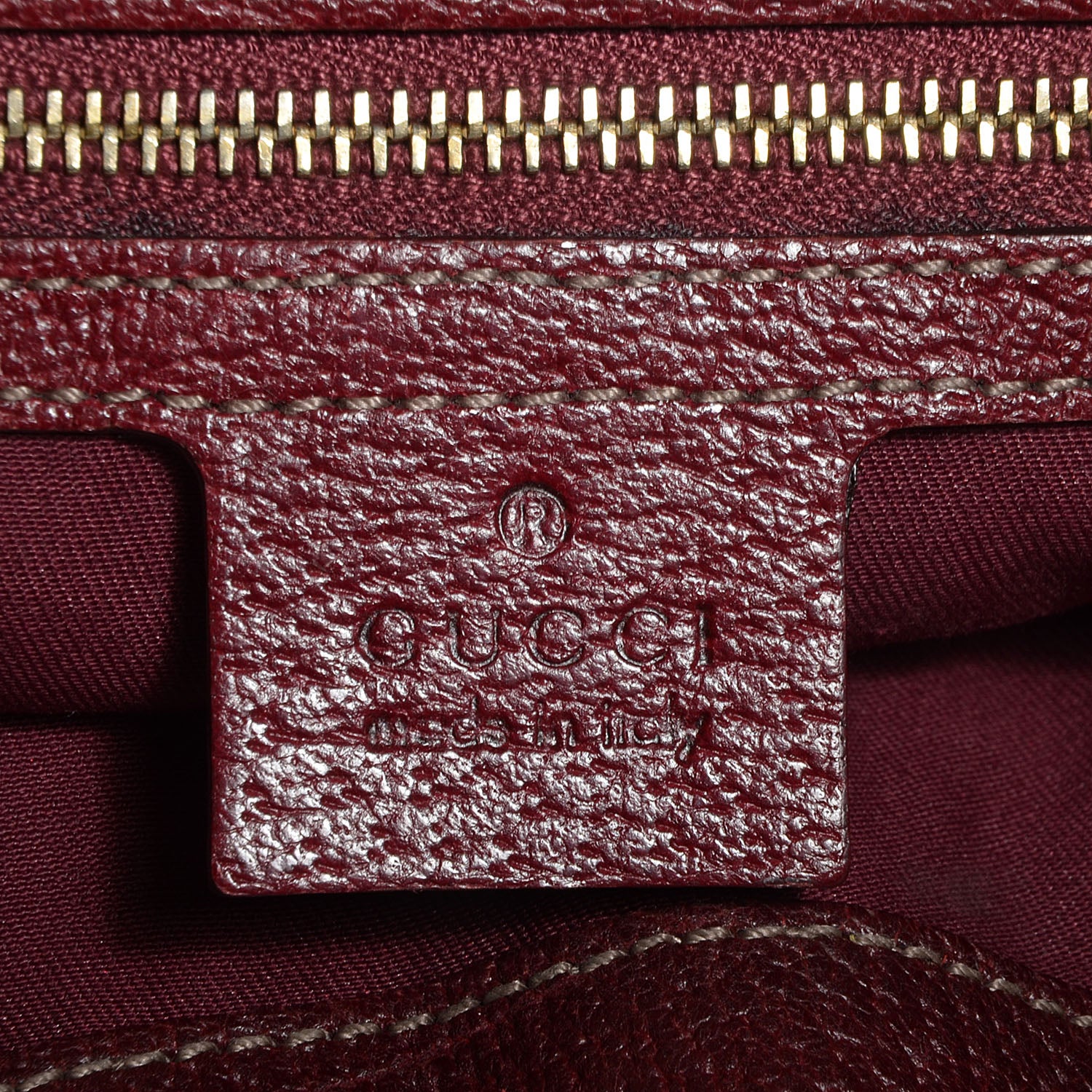 Gucci Monogram Piston Lock Jackie O Hobo Burgundy 6 of 7
