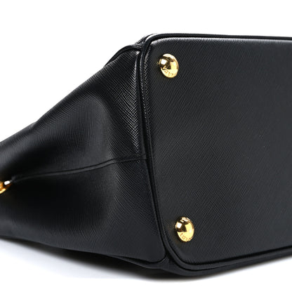 Prada Saffiano Small Galleria Double Zip Tote Black 9 of 10