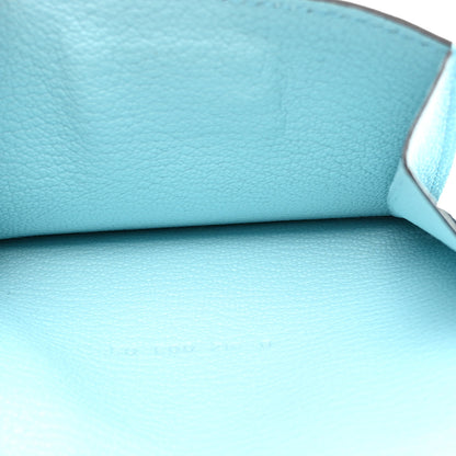 Hermes Chevre Mysore Kelly Pocket Compact Wallet Bleu Atoll 5 of 8