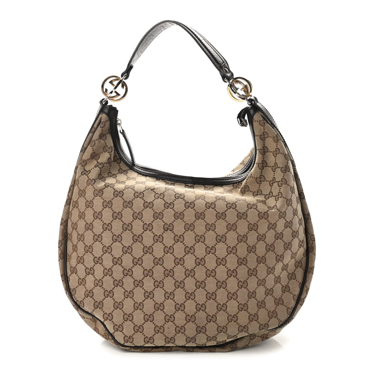 Monogram Large GG Twins Hobo Black