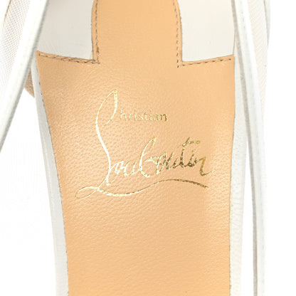 Christian Louboutin Kid Rete Galativi 100 Pumps 39.5 Bianco 7 of 9