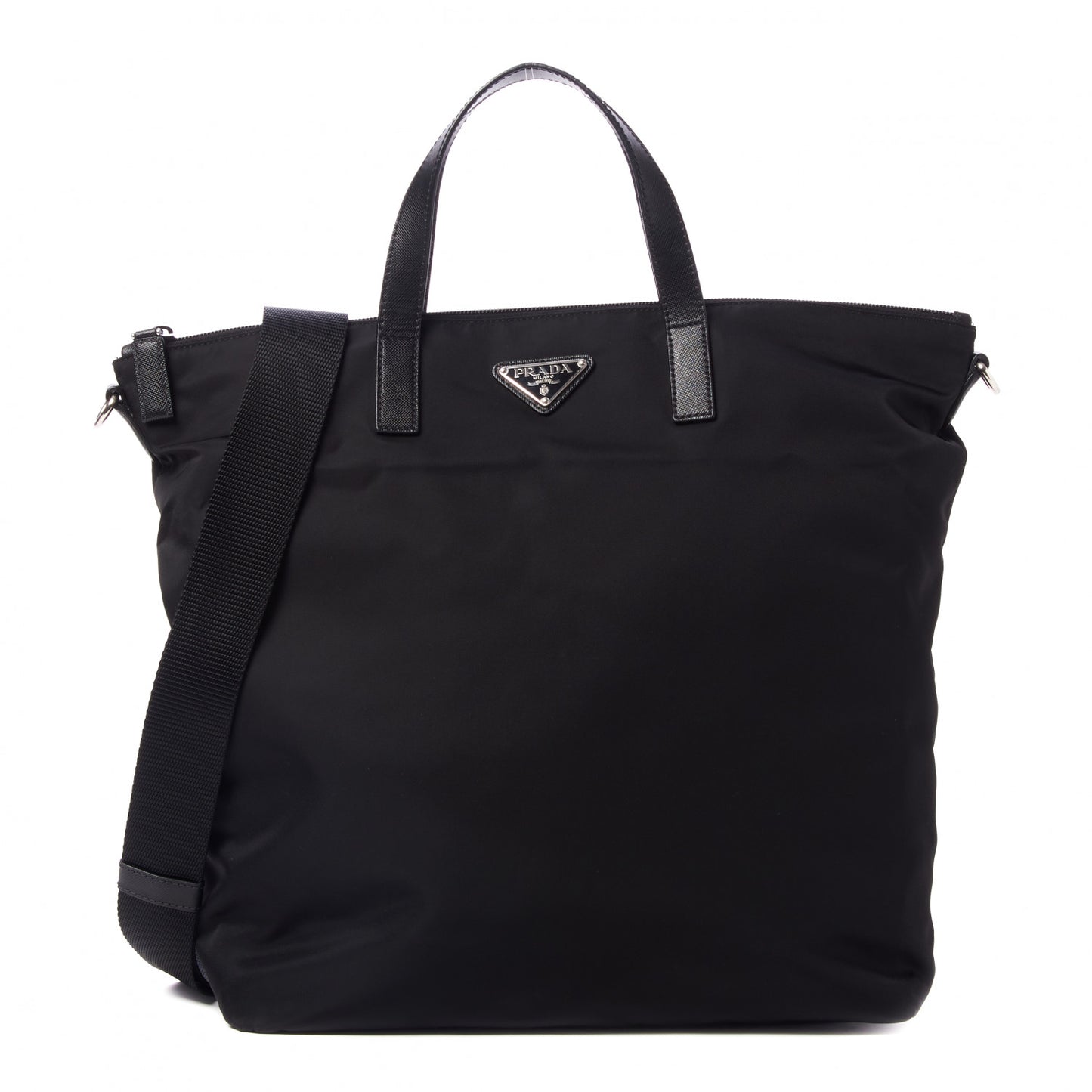Tessuto Nylon Vela Shopping Tote Black
