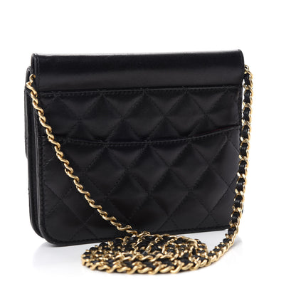 Chanel Lambskin Quilted Crossing Times Mini Flap Black 3 of 11