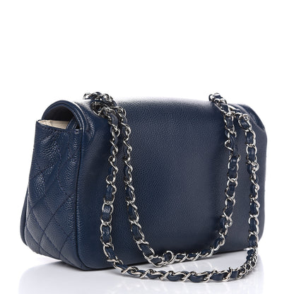 Chanel Caviar Medium Timeless CC Flap Navy Blue 3 of 9