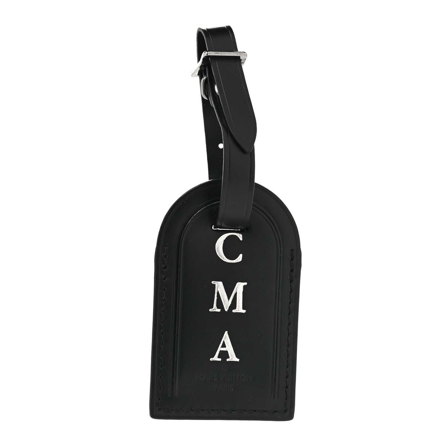 Calfskin Luggage Tag Black