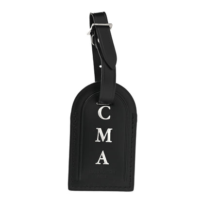 Louis Vuitton Calfskin Luggage Tag Black 1 of 3