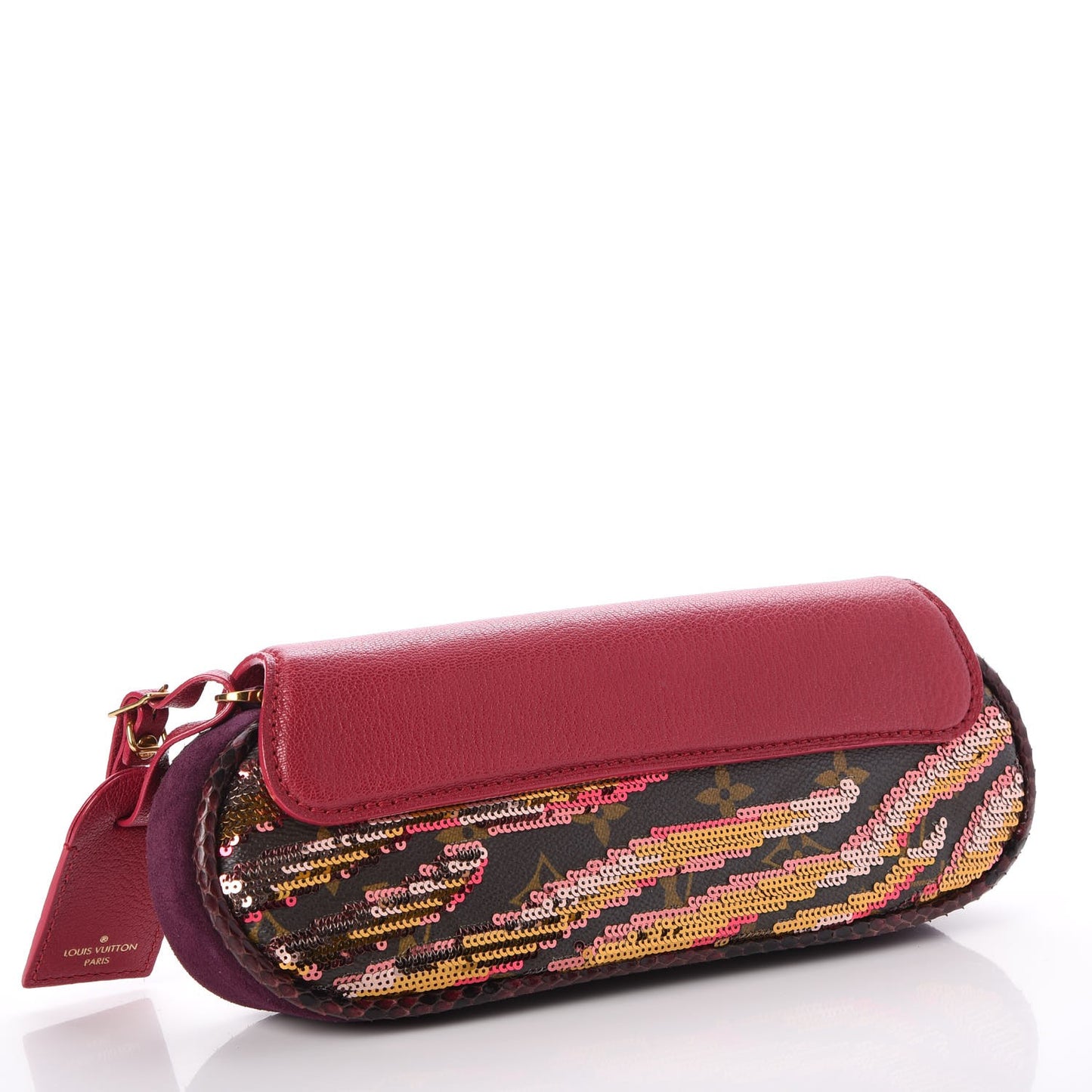 Monogram Sequins Savage Cub Clutch Rose