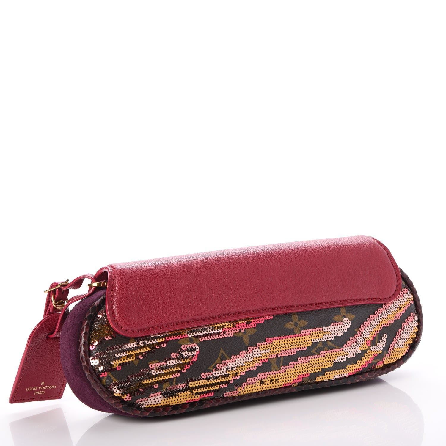 Louis Vuitton Monogram Sequins Savage Cub Clutch Rose 3 of 8