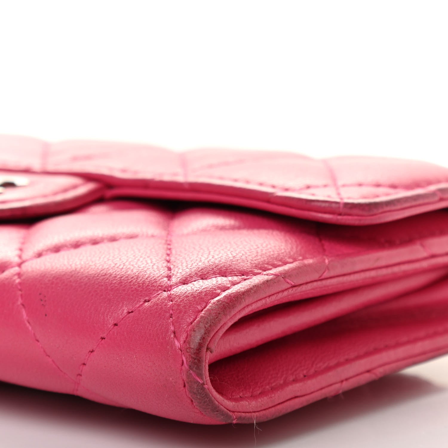 Chanel Lambskin Quilted Small Flap Wallet Pink 10 of 18