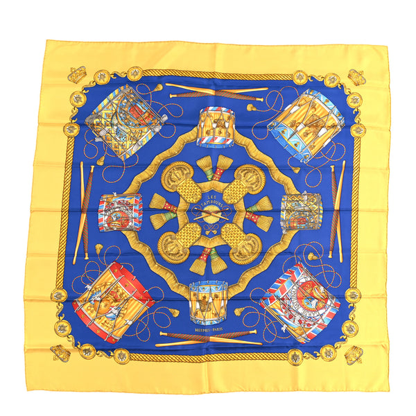 Hermes Silk Les Tambours Scarf 90 1854062 – FASHIONPHILE