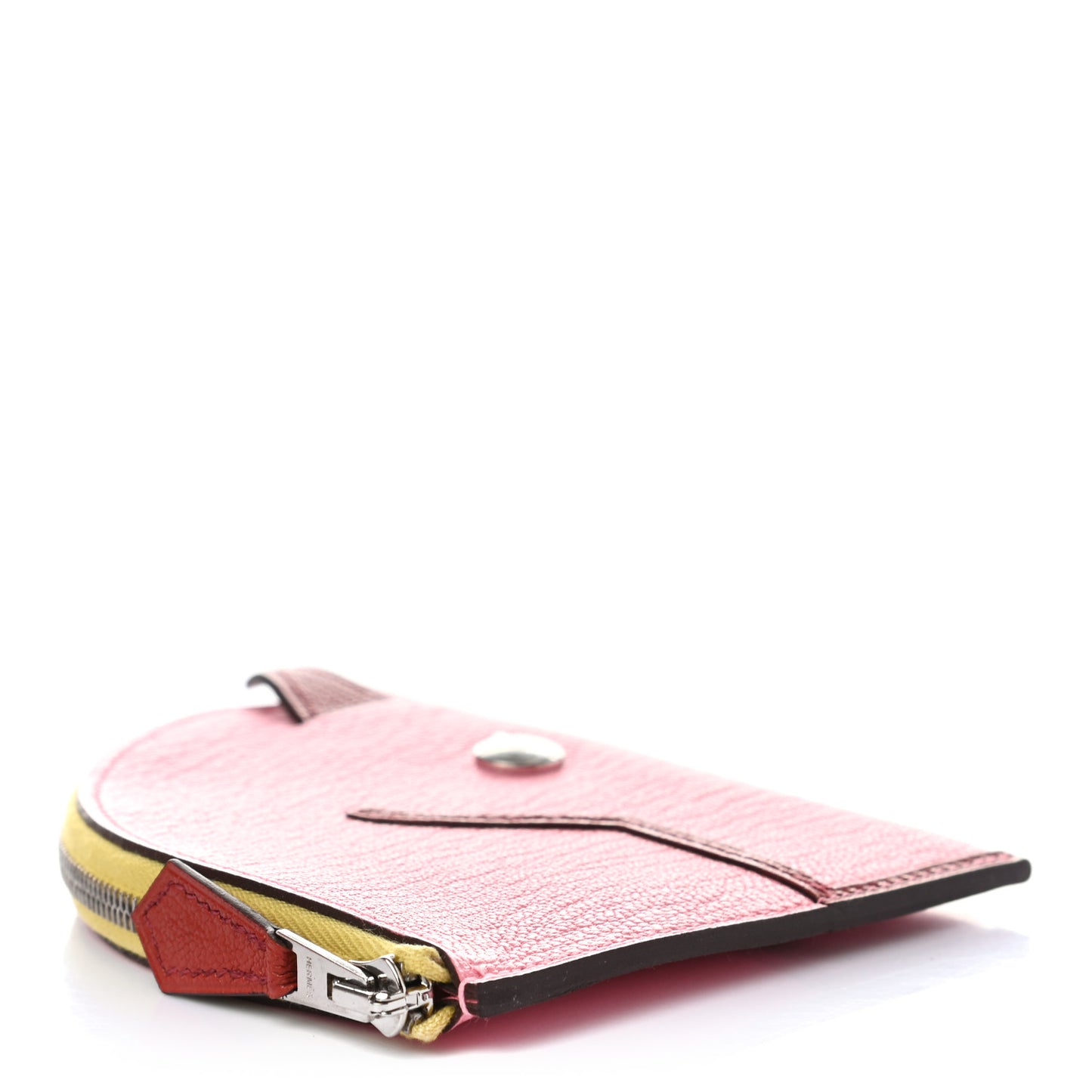 Chevre Mysore Paddock Change Purse Rose Confetti Brique