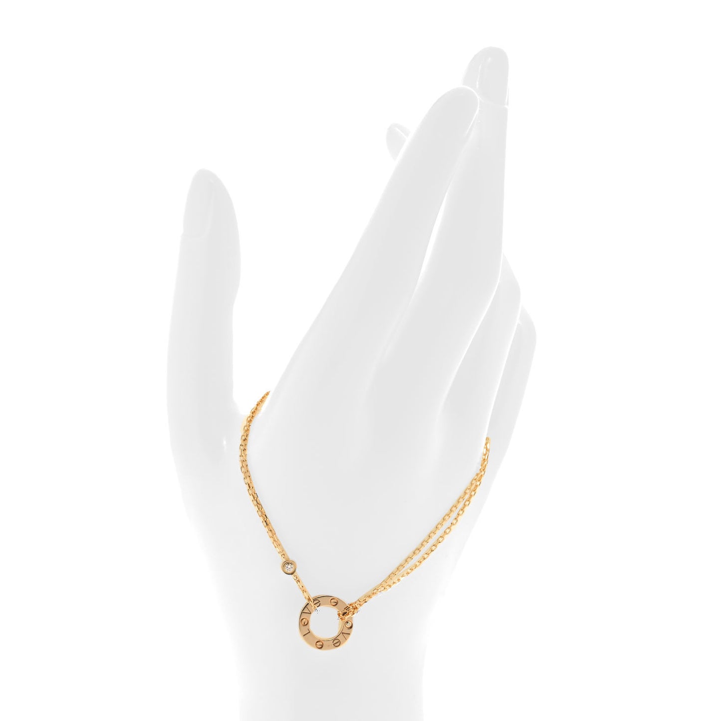 18K Yellow Gold Diamond LOVE Bracelet