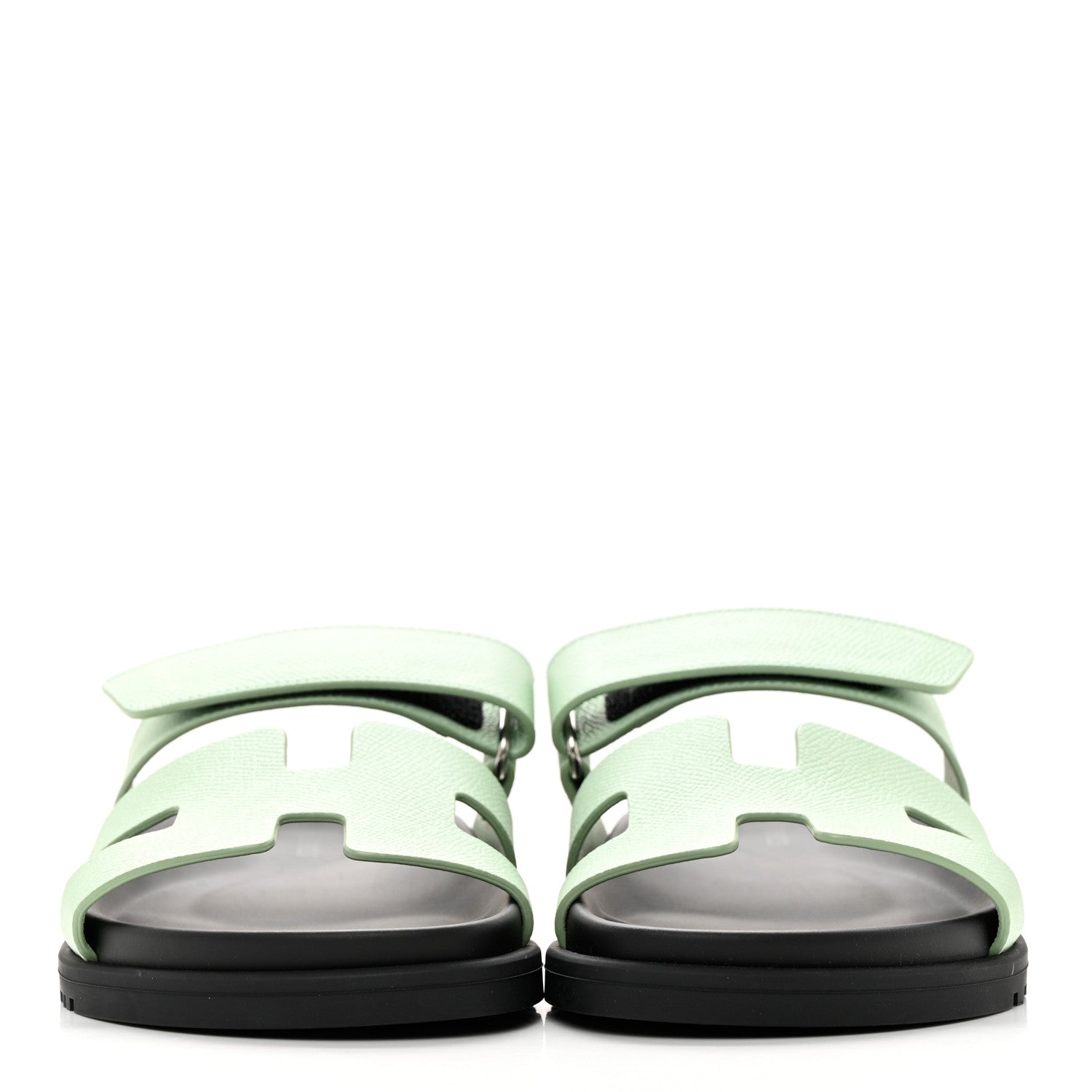 Hermes Epsom Womens Chypre Sandals 37 Vert Jade 2 of 16