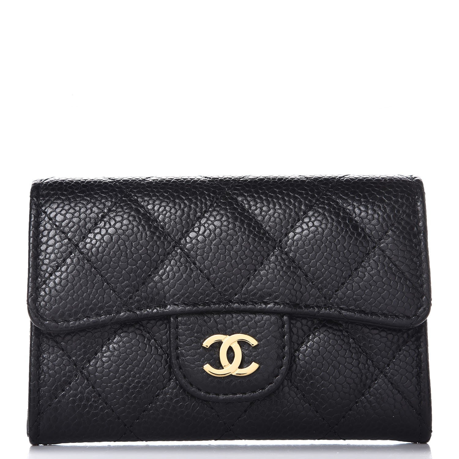 Chanel Caviar Quilted Flap Card Holder Black 1 of 9