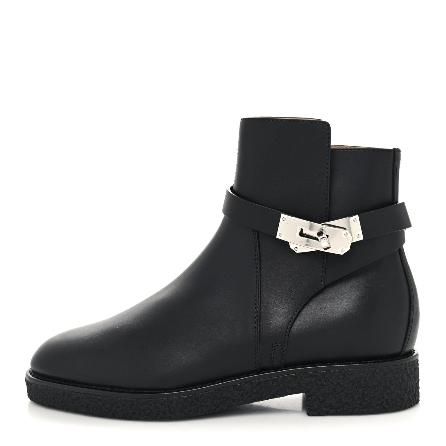 Heritage Calfskin Follow Ankle Boots 37 Black