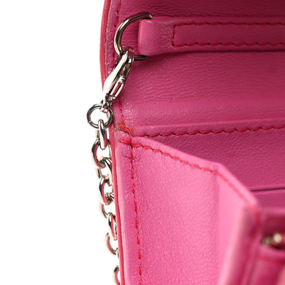 Christian Dior Patent Ultimate Rendez-vous Chain Wallet Fuchsia 13 of 14