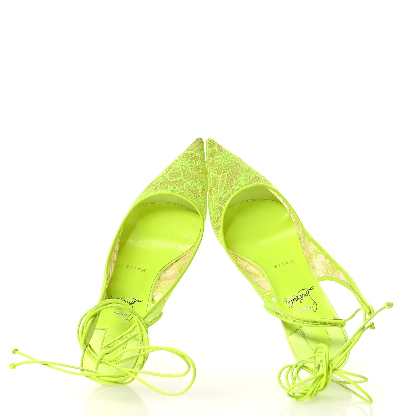 Kate Lace 85 Pumps 38.5 Neon Yellow