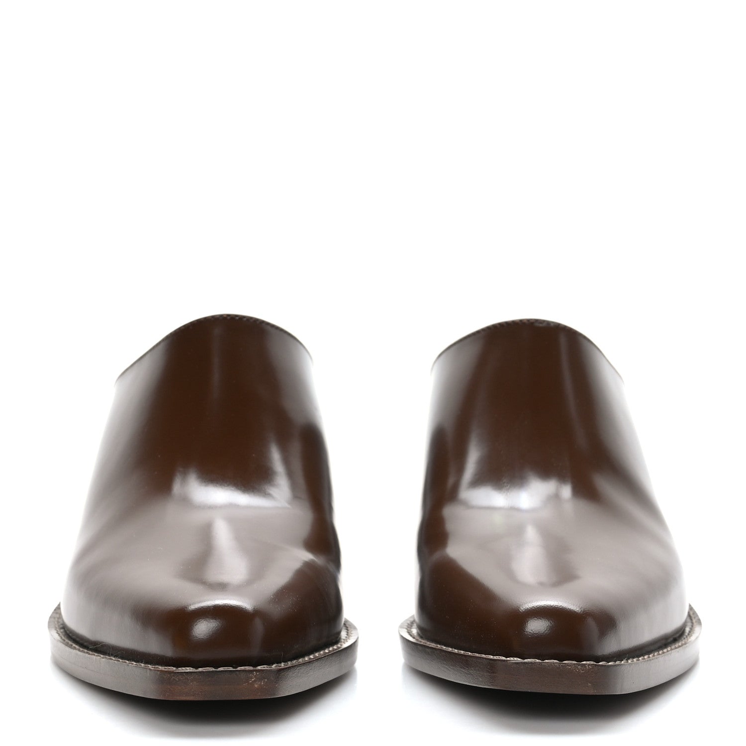 Fendi Vitello Abrasivato FF Cut Mules 39 Cuoio 2 of 7