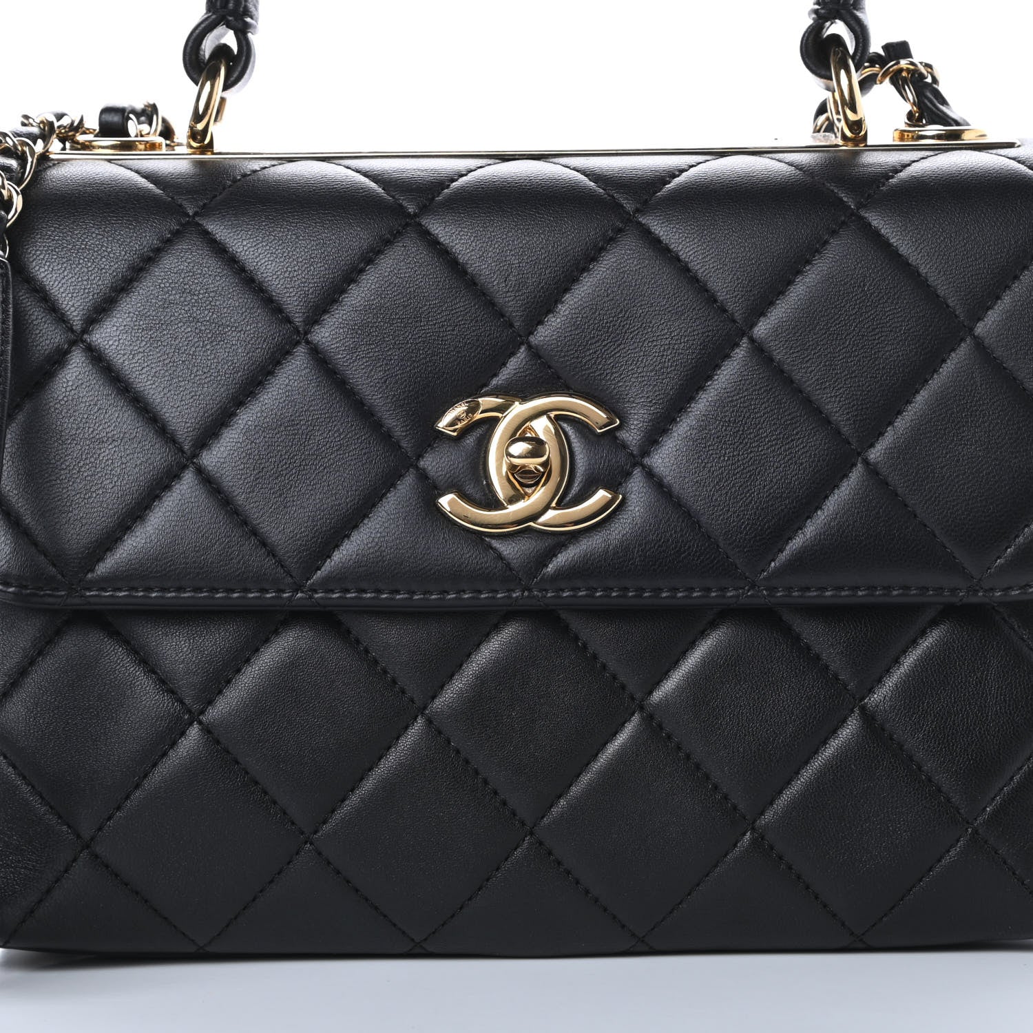Chanel Lambskin Quilted Small Trendy CC Dual Handle Flap Bag Black 8 of 14