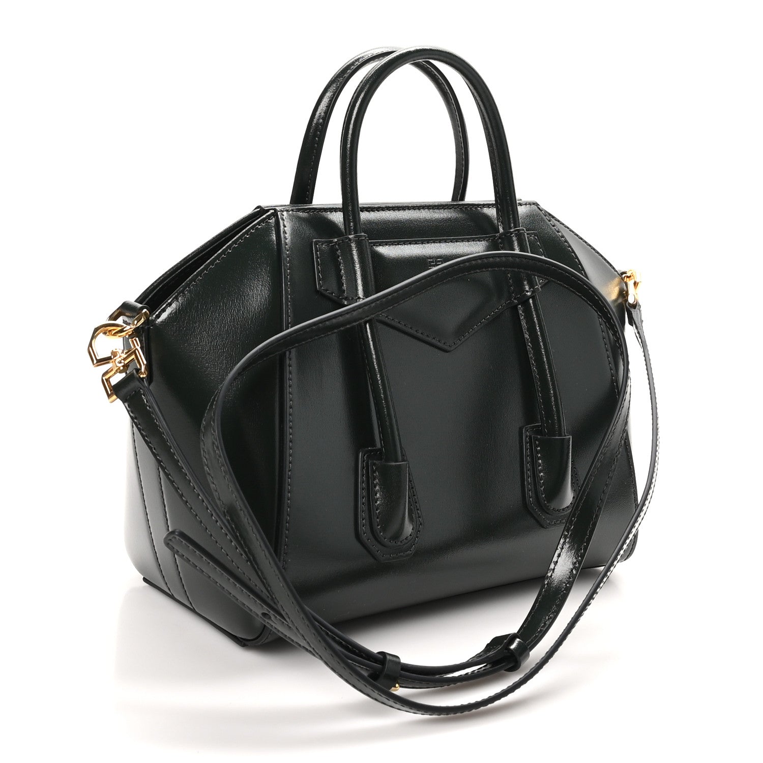 Givenchy Box Calfskin Mini Lock Antigona Shoulder Bag Green Forest 3 of 9