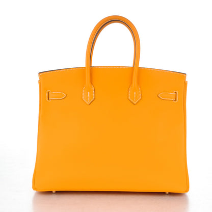 Hermes Epsom Candy Birkin 35 Jaune D'Or Potiron 4 of 25