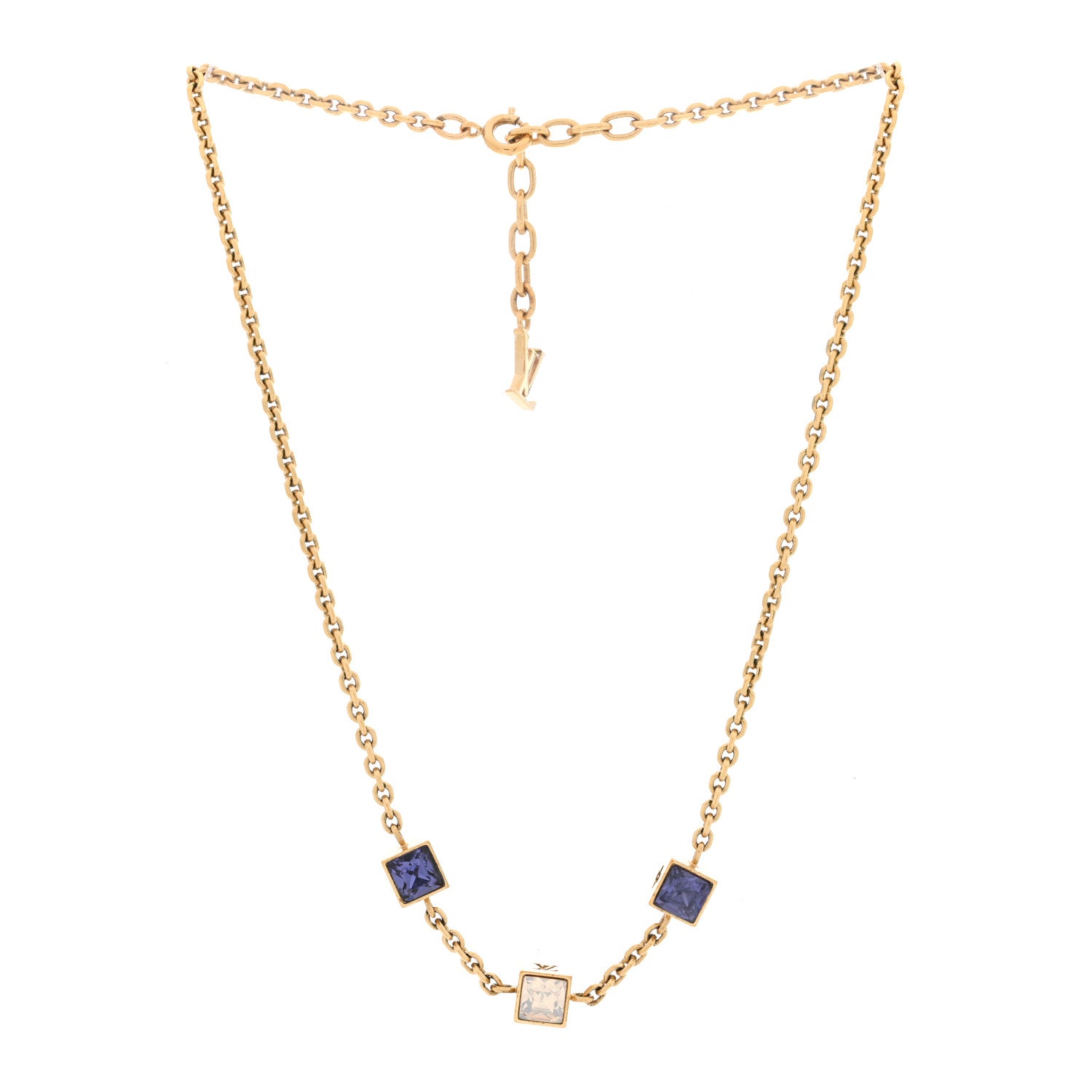 Louis Vuitton Swarovski Gamble Short Necklace Azur 3 of 4