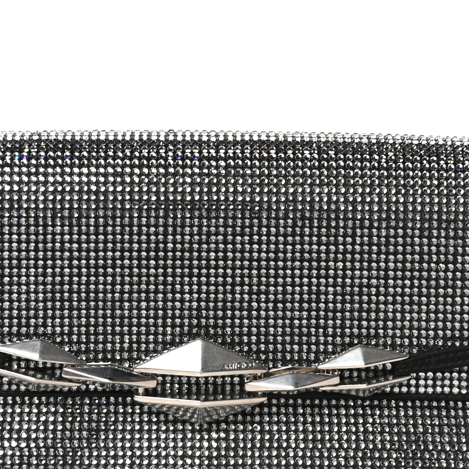 Jimmy Choo Suede Crystal East West Shoulder Bag Black 7 of 10
