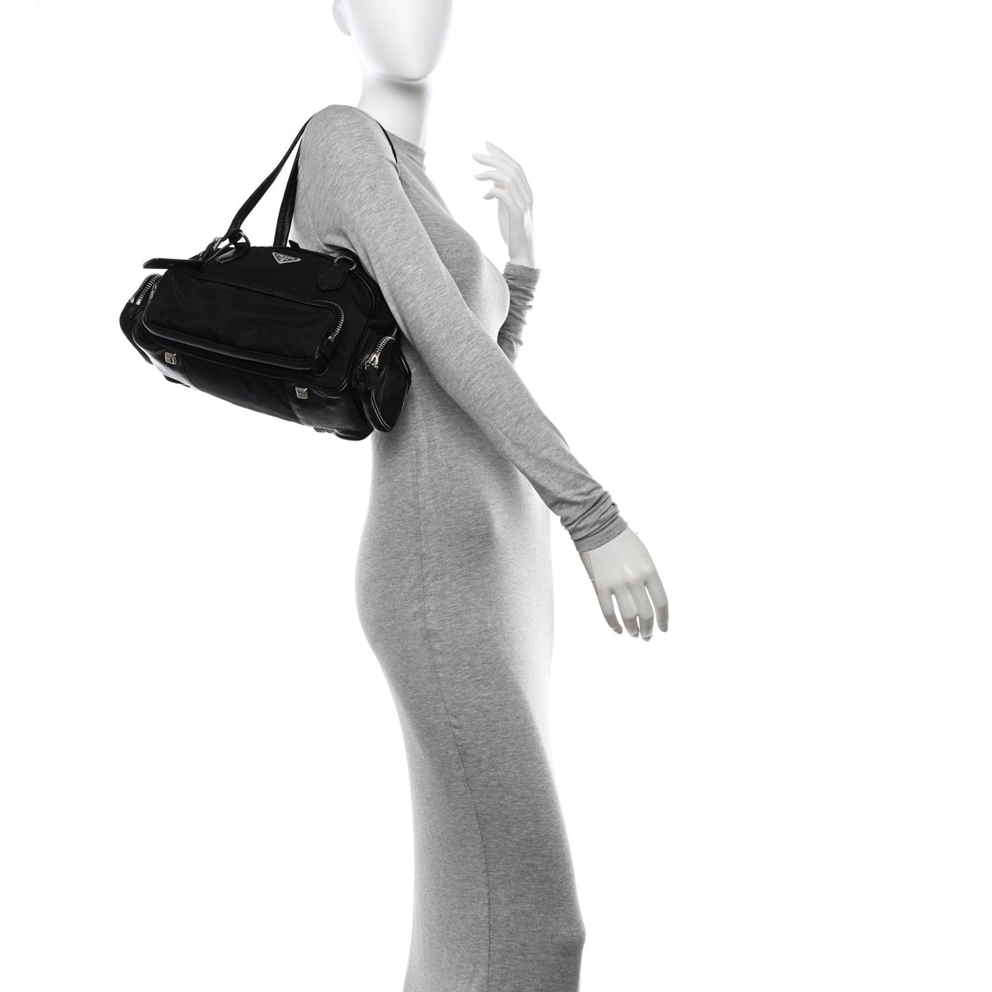 Tessuto Nylon Shoulder Bag Black