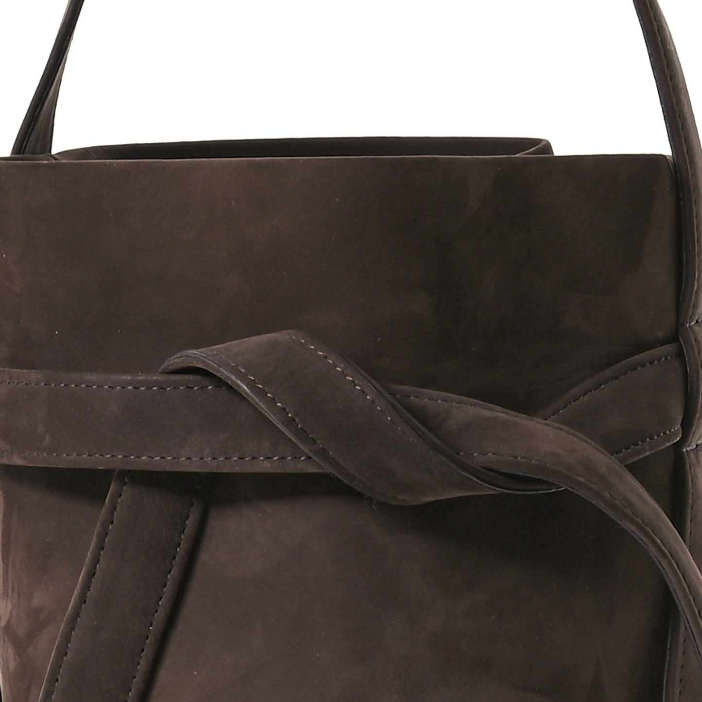 Nubuck Mini Leo Bucket Bag Umber