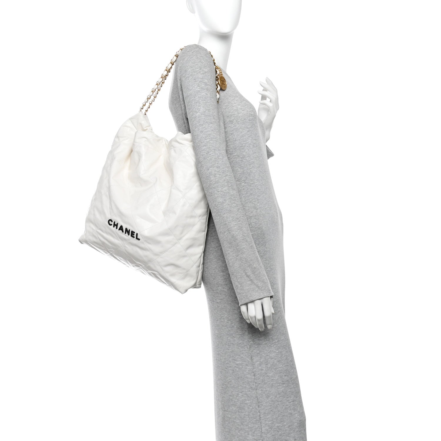 Chanel Calfskin Quilted Chanel 22 White 2 of 12