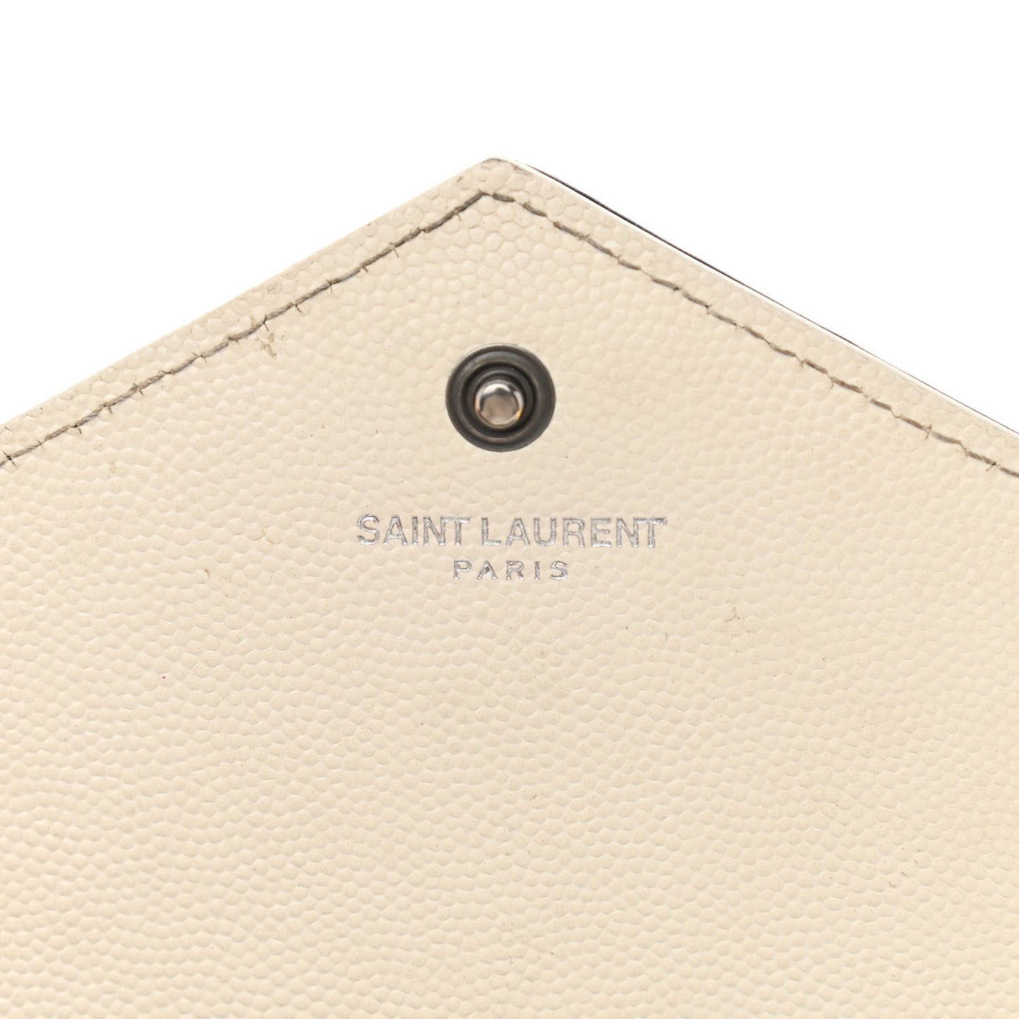 Grain De Poudre Matelasse Monogram Chain Wallet White Black