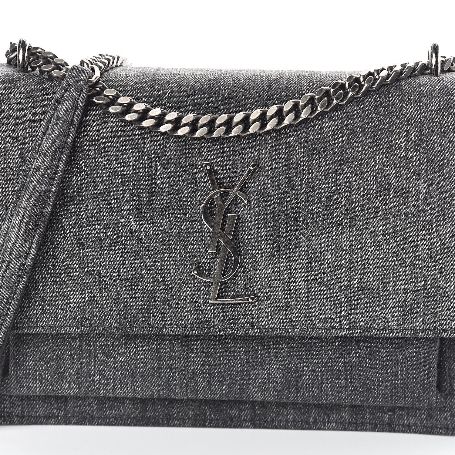 Saint Laurent Denim Medium Monogram Sunset Black 7 of 10