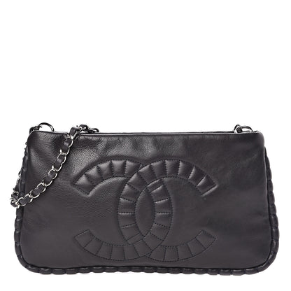 Chanel Calfskin On the Bund Pochette Dark Navy Blue 1 of 10