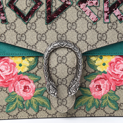 Gucci GG Supreme Monogram Embroidered Medium Dionysus Shoulder Bag Emerald 12 of 12