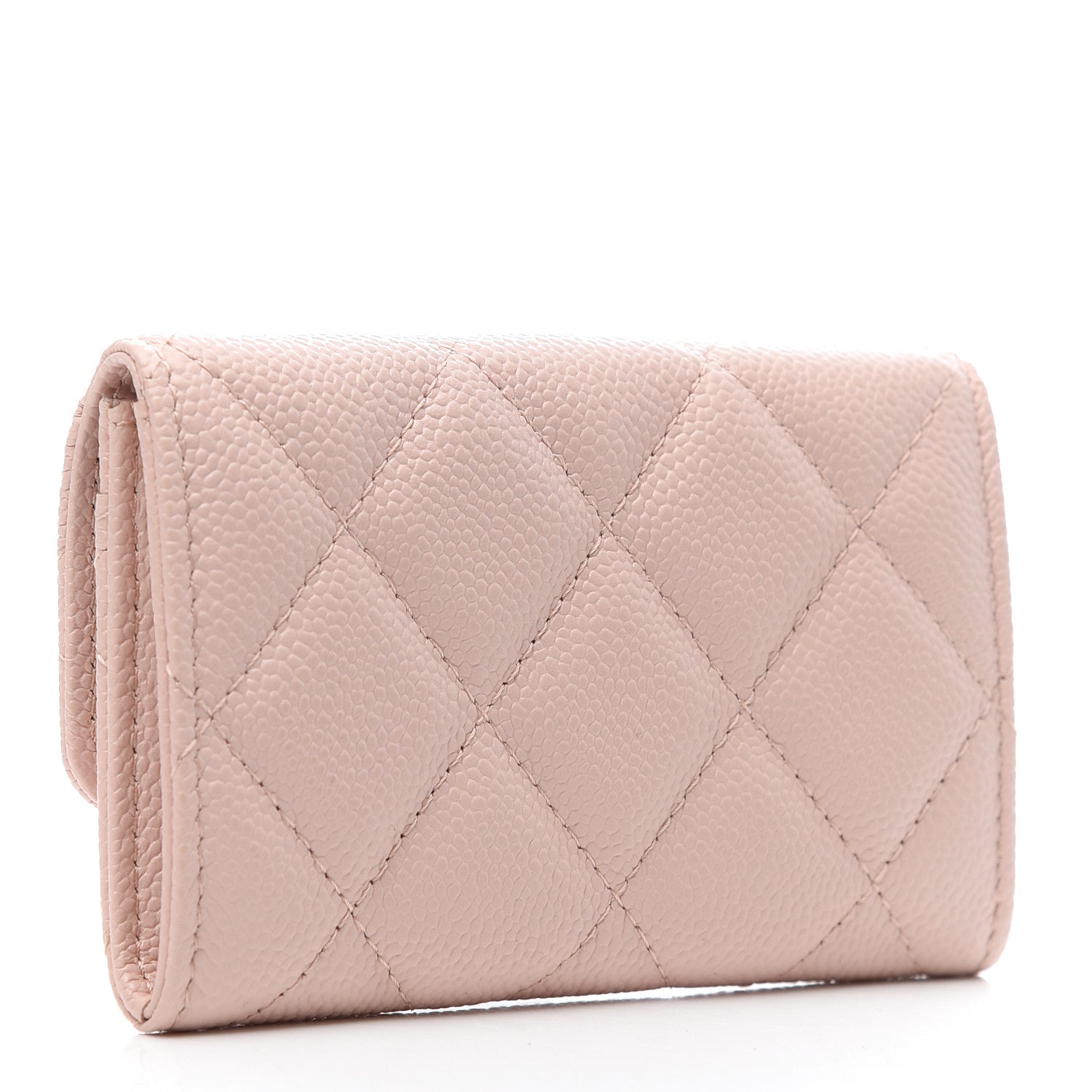 Chanel Caviar Quilted Flap Card Holder Light Pink 3 of 8