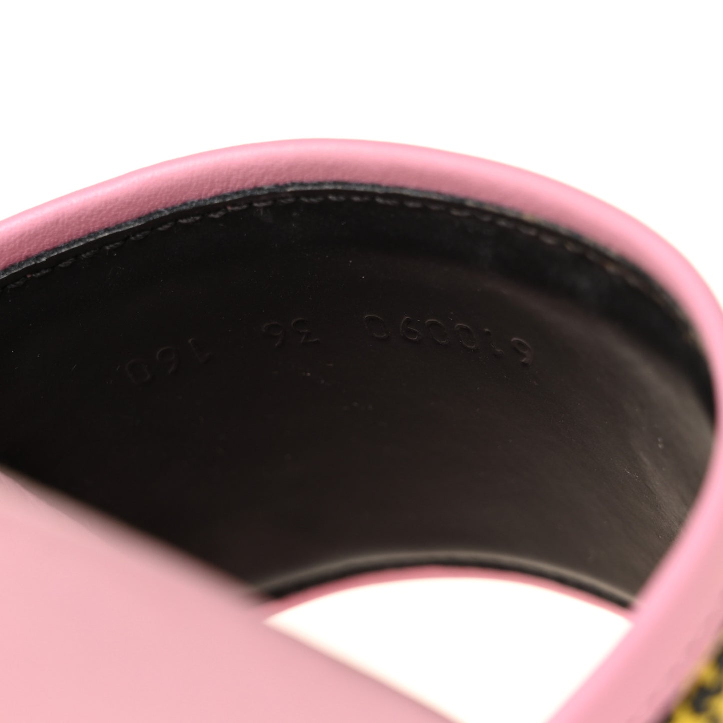 GG Supreme Monogram Psychedelic Slide Sandals 36 Black Multicolor Sugar Pink