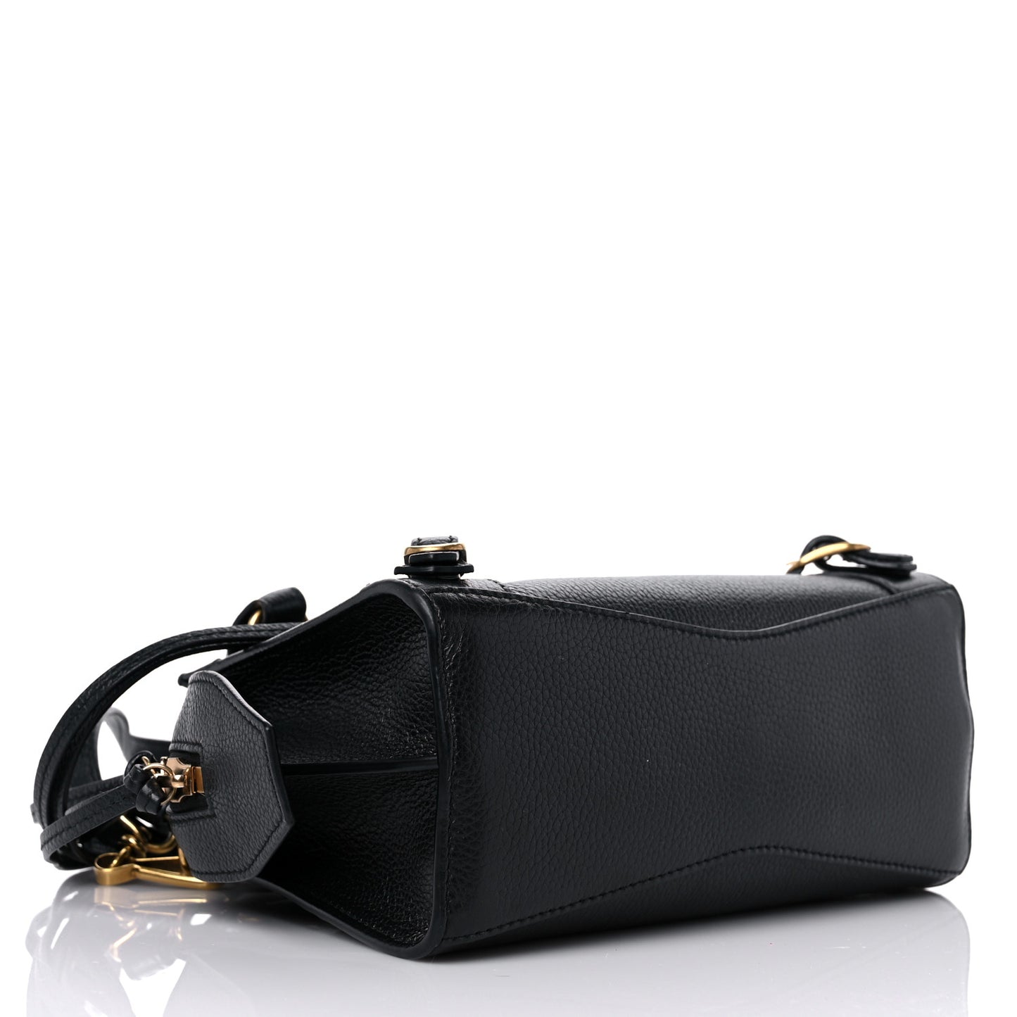 Grained Calfskin Neo Classic Gold Hardware Mini City Black